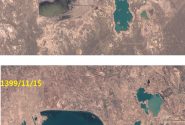 آخرین تصویر مقایسه ای و ماهواره ای از وضعیت چاه نیمه ها در سیستان